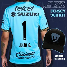 1 Julio González - Colección Azul Báltico - Jersey Tercer Kit + Gorra de Regalo