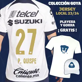 27 Piero Quispe - Colección Goya Hombre - Jersey Local + Playera y Gorra de Regalo