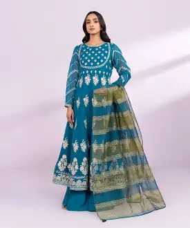 3 Piece - Embroidered Karandi Suit