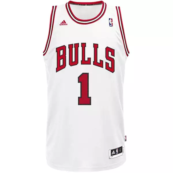 Adidas NBA Jersey Bulls ROSE #1 White