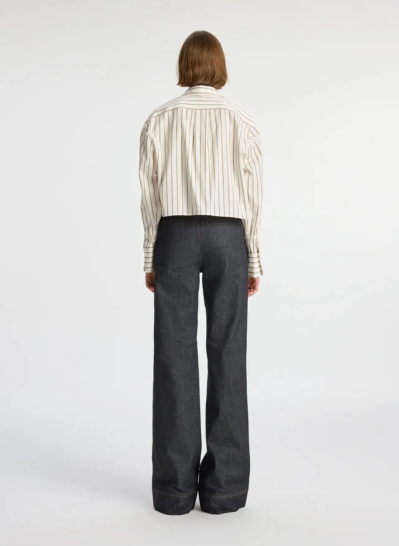 A.L.C - Monica ll Cropped Cotton Shirt - Bone/Lark