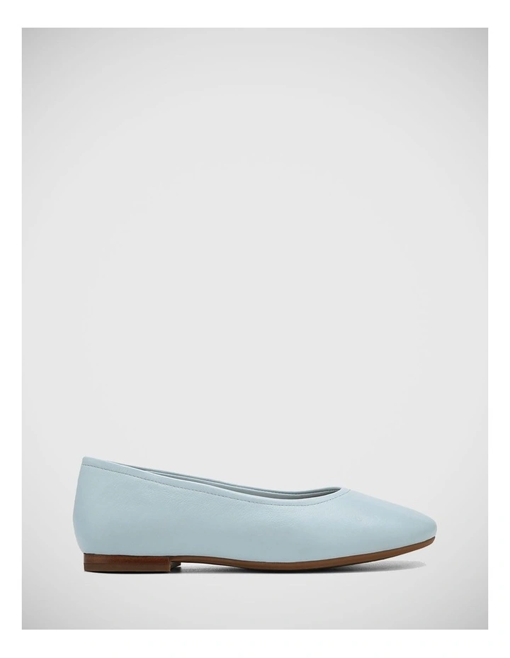 Angelic Leather Ballet Flat in Placid Blue