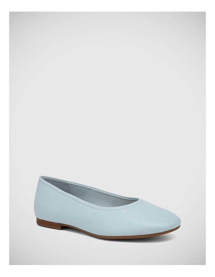 Angelic Leather Ballet Flat in Placid Blue