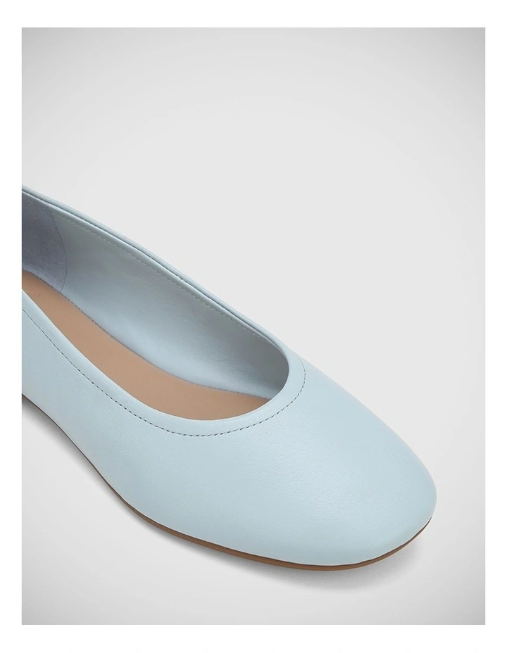 Angelic Leather Ballet Flat in Placid Blue