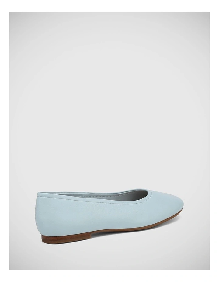 Angelic Leather Ballet Flat in Placid Blue