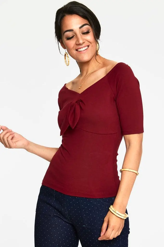 Anika Tie Front Pullover Top