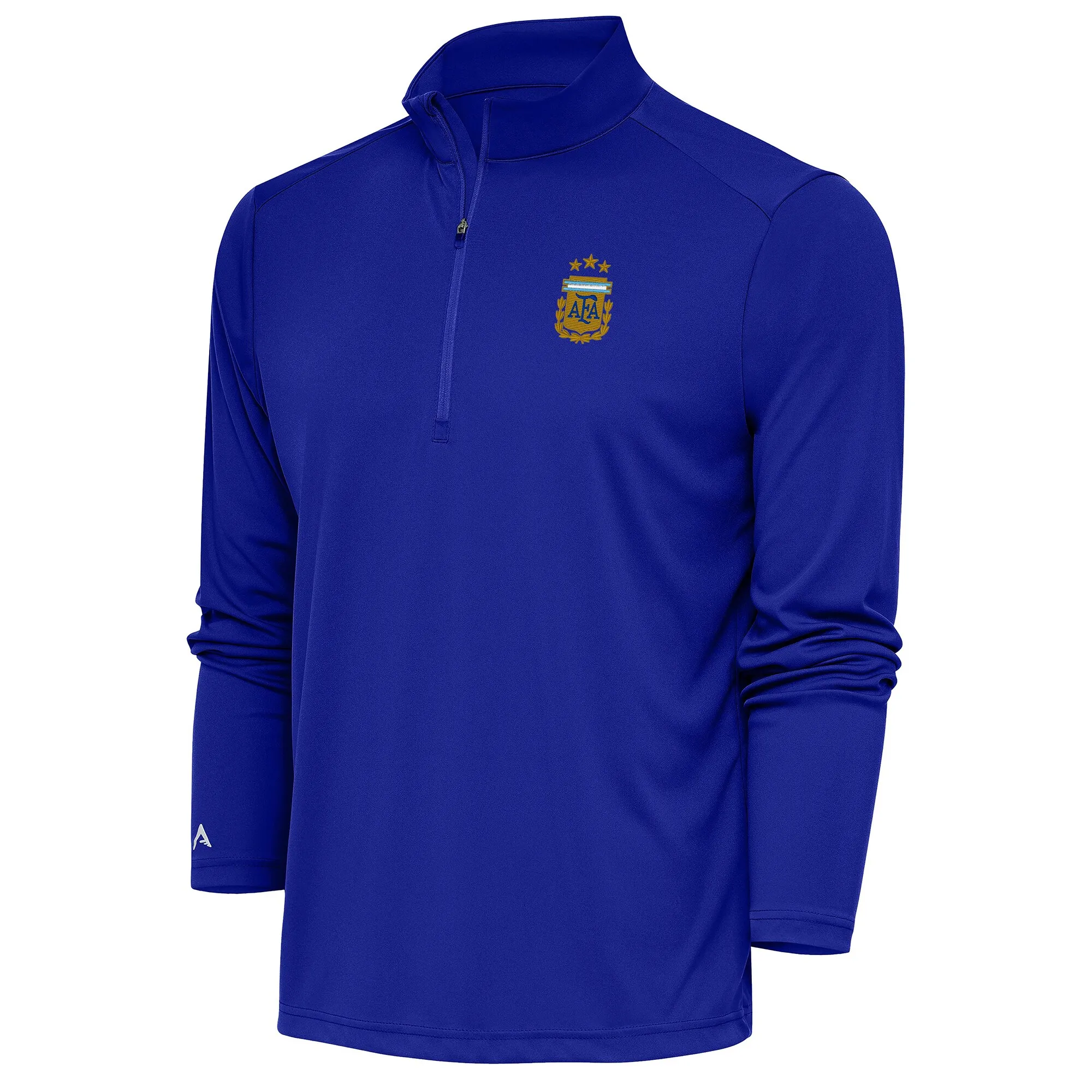 Antigua Argentina National Team Royal Tribute Quarter-Zip Pullover Top