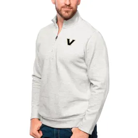 Antigua Vanderbilt Commodores Heather Gray Gambit Quarter-Zip Pullover Top