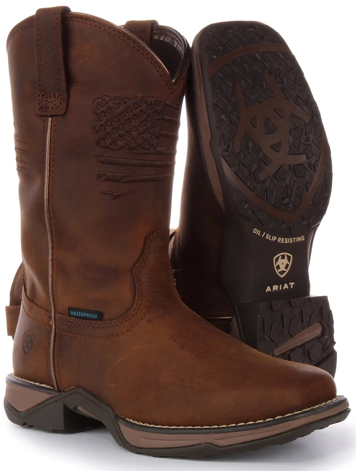 Ariat Anthem Patriot Waterproof In Brown For Women