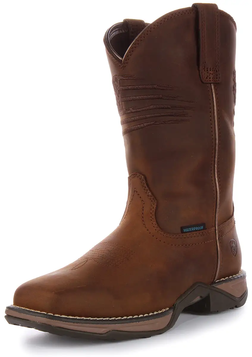 Ariat Anthem Patriot Waterproof In Brown For Women