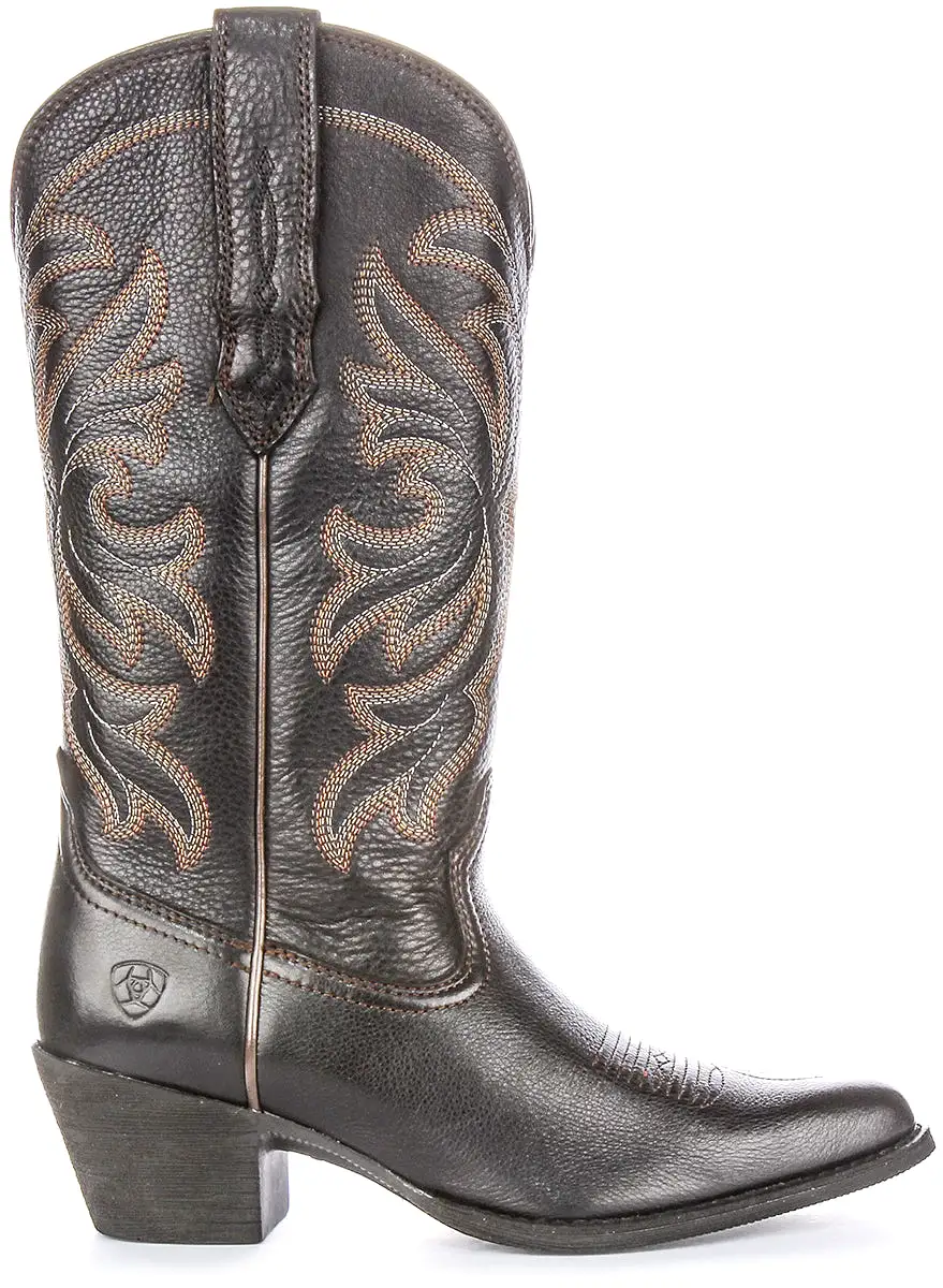 Ariat Heritage J Toe Cowboy Boot In Black For Women