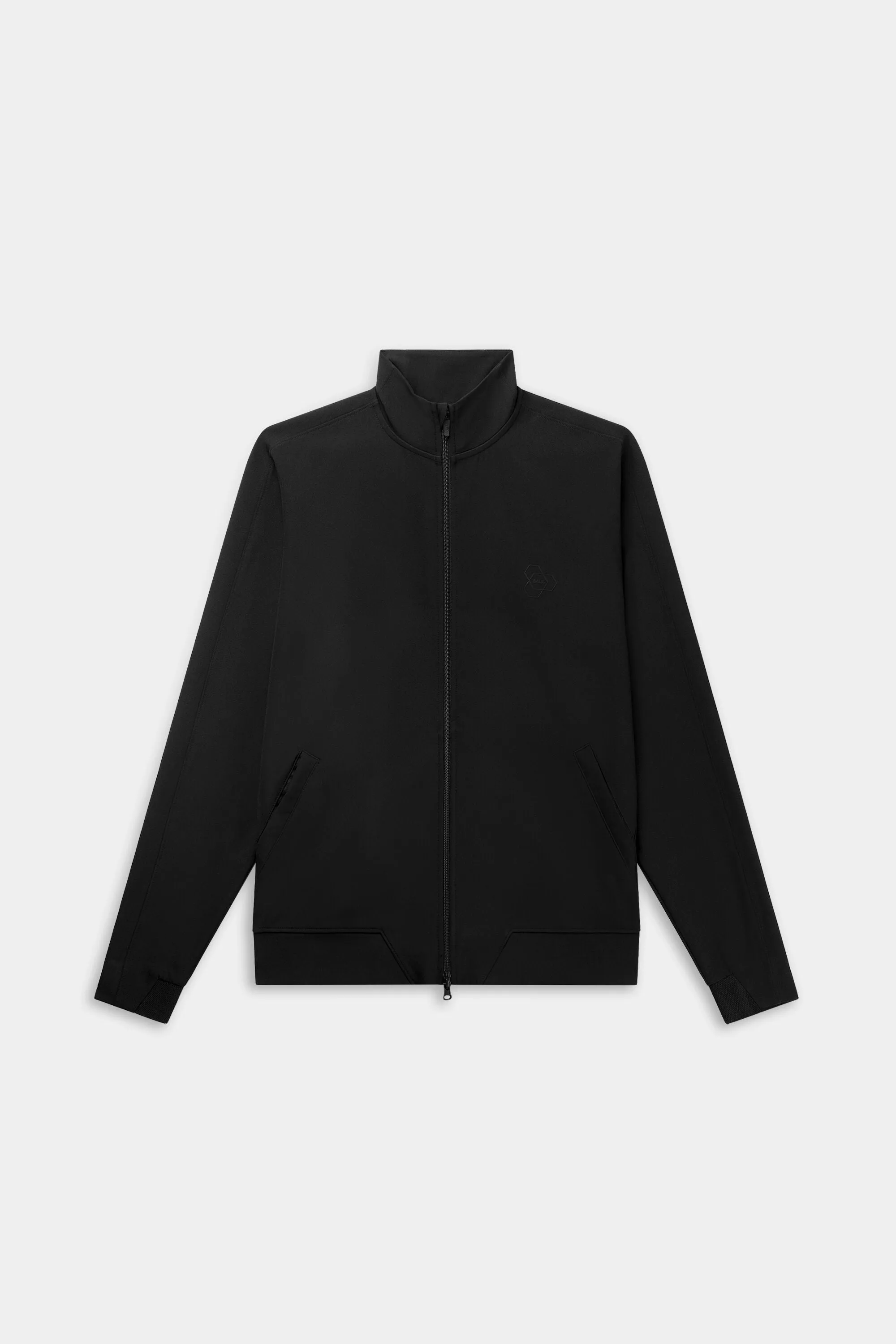 Athletic Slim Fit Track Jacket Jet Black