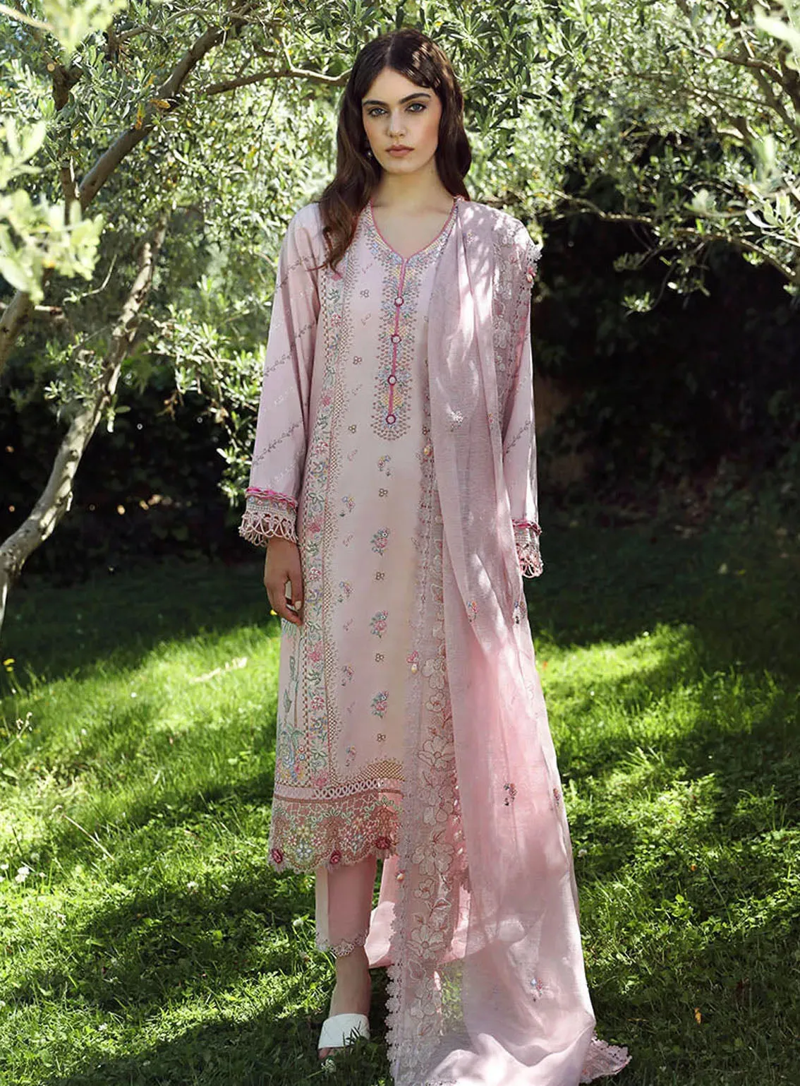 Aylin By Republic WomensWear Embroidered Lawn 3 Piece Unstitched Suit RW24A D4-B