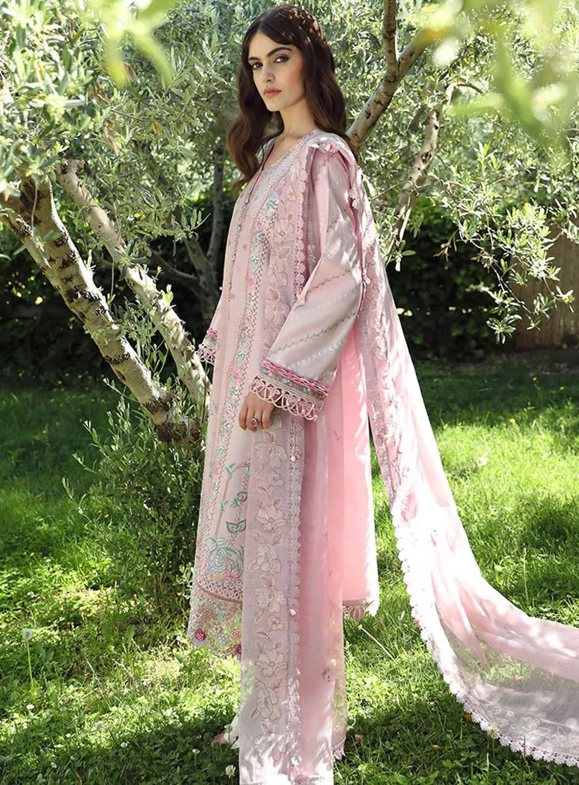 Aylin By Republic WomensWear Embroidered Lawn 3 Piece Unstitched Suit RW24A D4-B