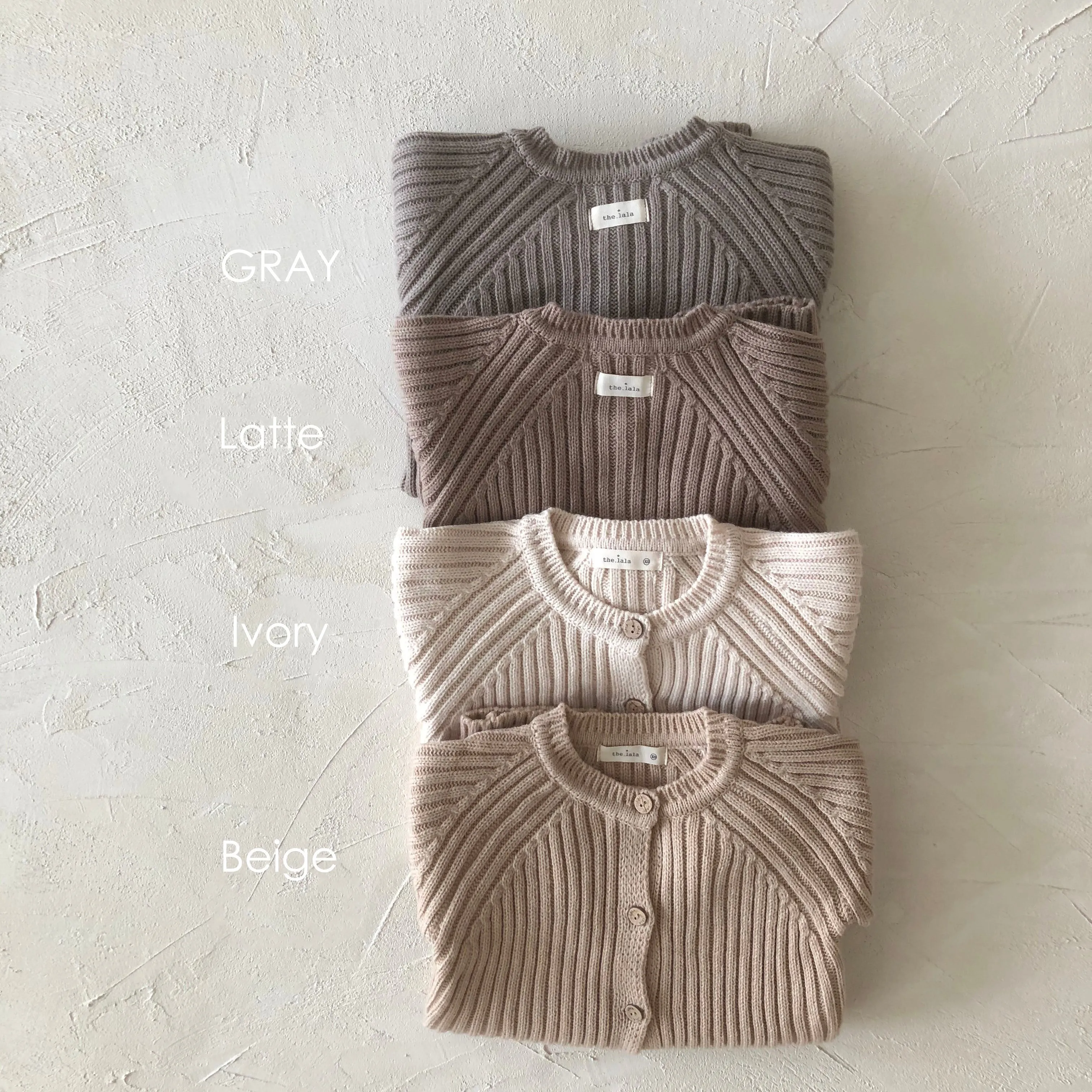 Baby Ribbed Sweater Knit Romper (0-18m)-Beige Gray