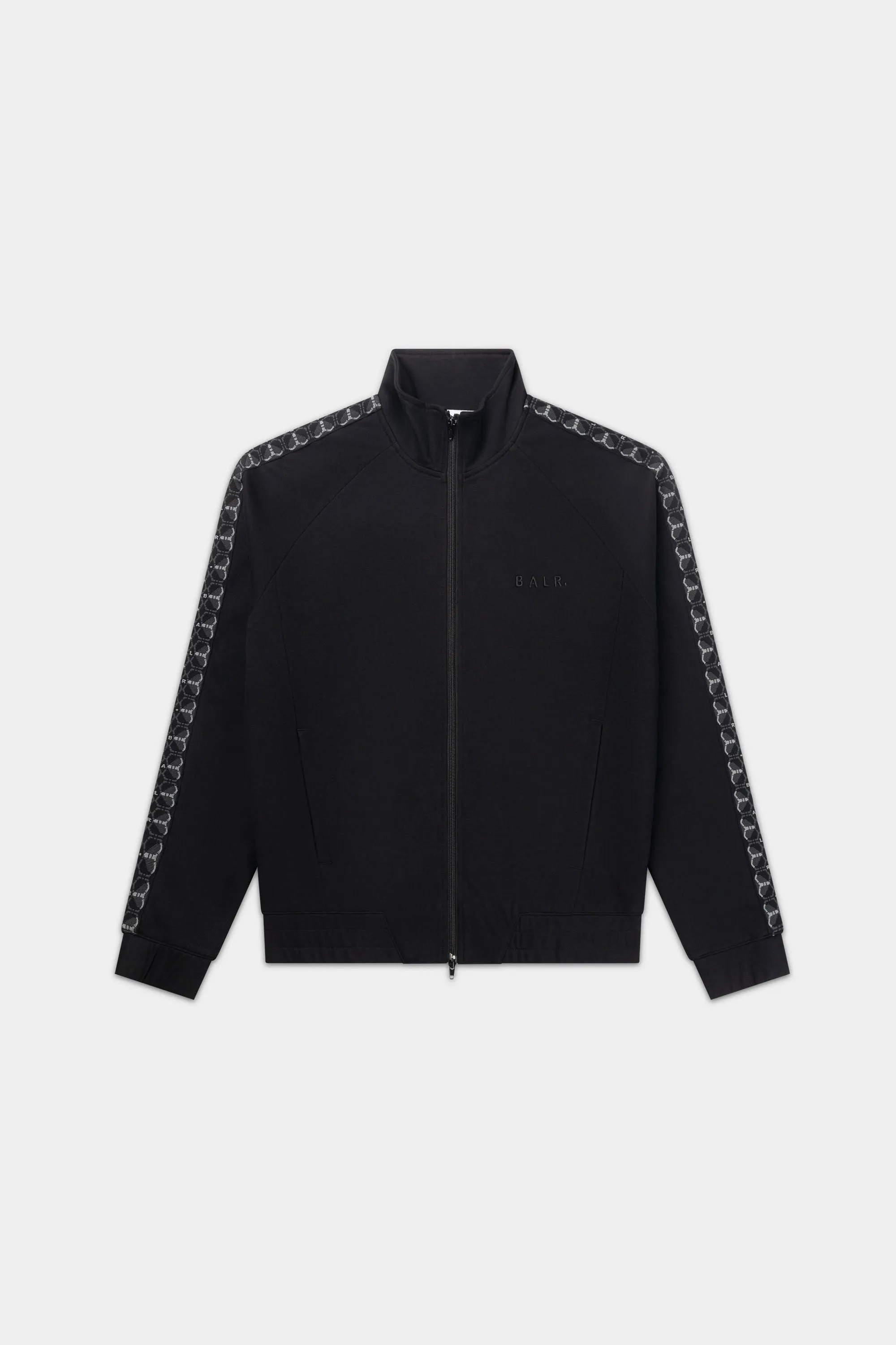 BALR. Monogram Tape Regular Fit Track Jacket Jet Black