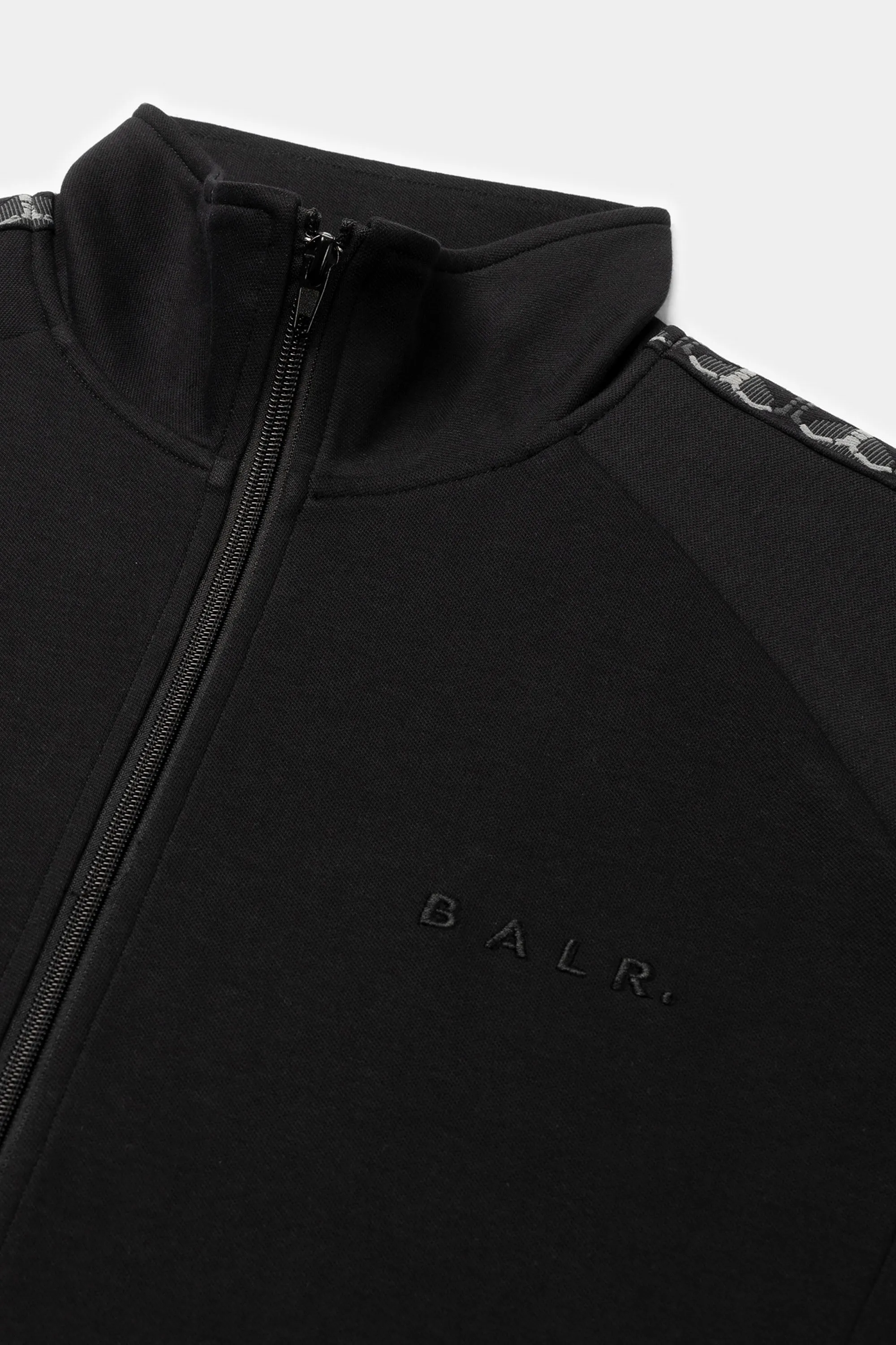 BALR. Monogram Tape Regular Fit Track Jacket Jet Black