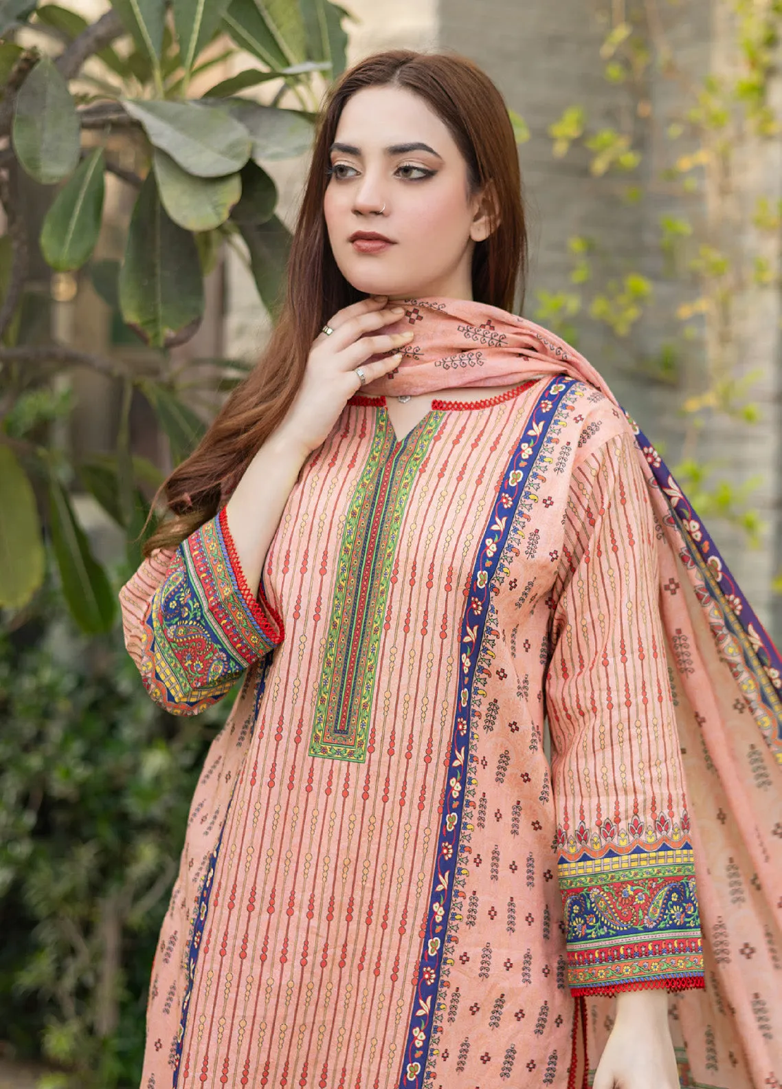 Bareera By MTF Printed Lawn Unstitched 3 Piece Suit - MTF24BL 06