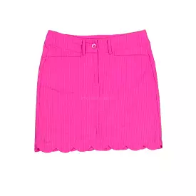 Beachtime Scallop Skort in Bright Hot Pink