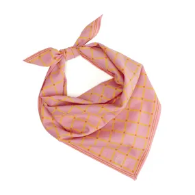 Block Shop: Squiggle Plaid Bandana | Pink