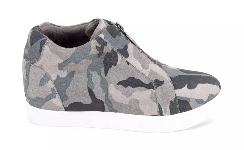 BLONDO Glenda Women | Grey Suede Camo (B3501)