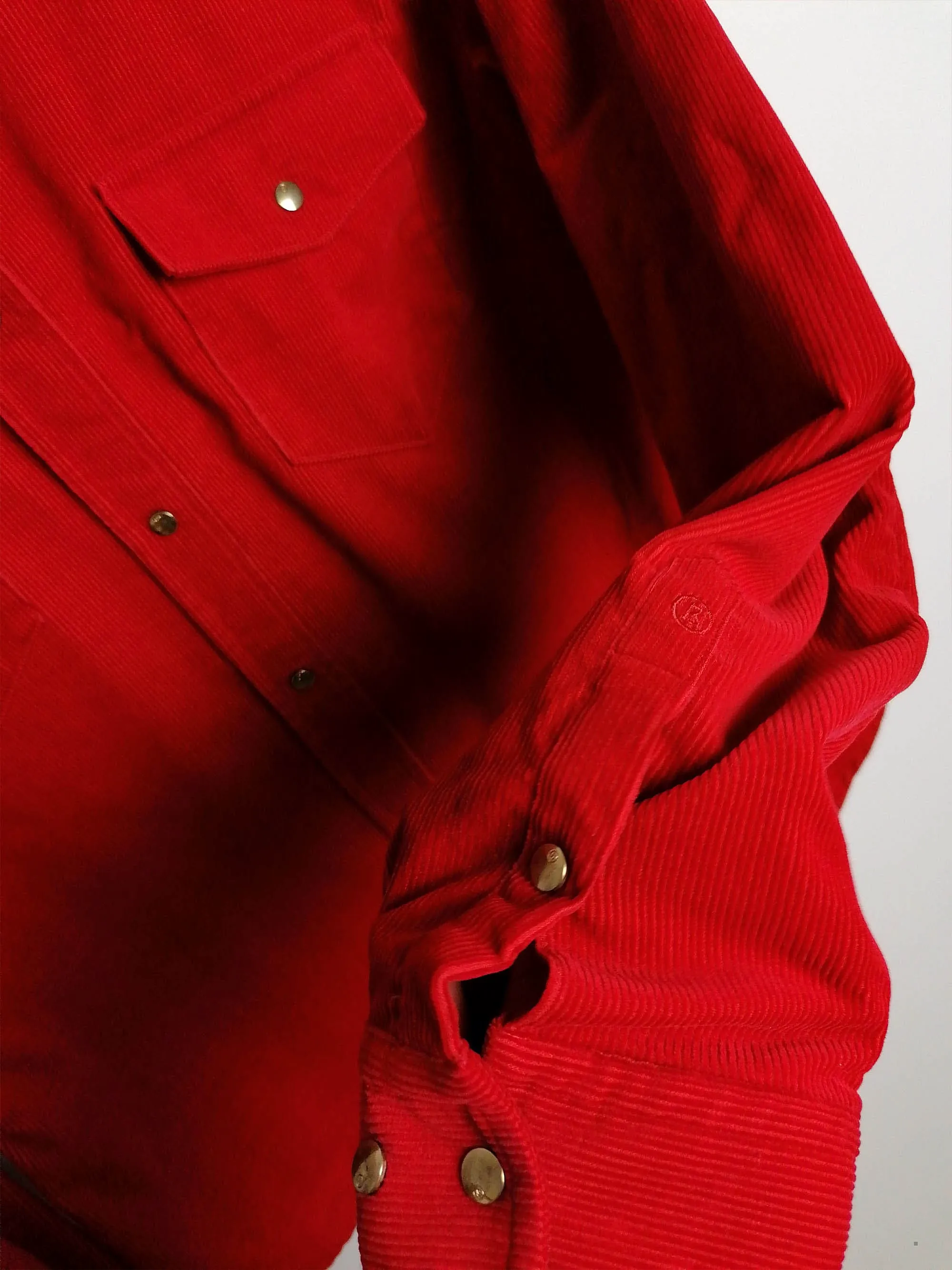 BOGNER Red Corduroy Cotton Shirt - size S-M / 40