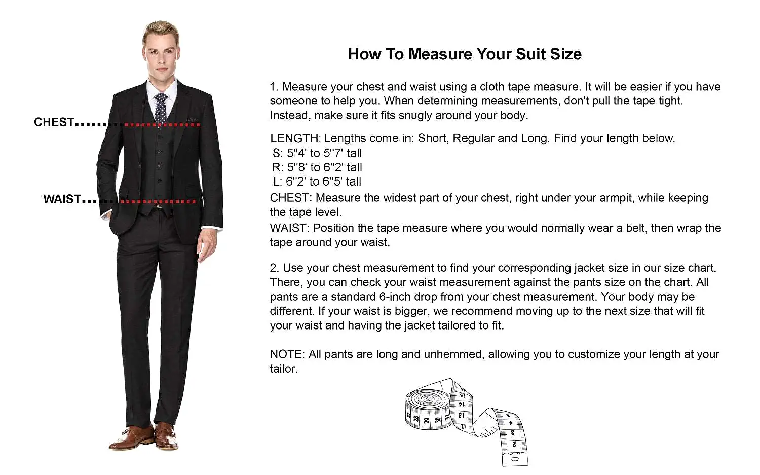 Braveman Men's Formal Two Piece 2-Piece Slim Fit Cut Suit Set