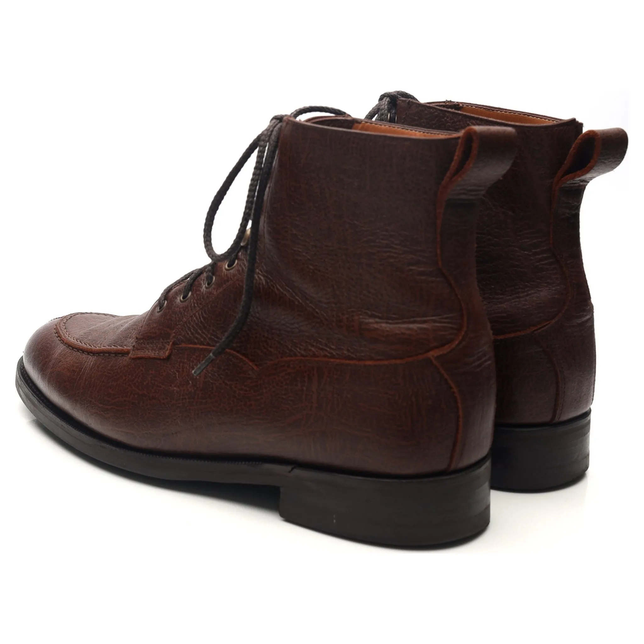 'Bridger' Dark Brown Leather Split Toe Boots UK 8.5