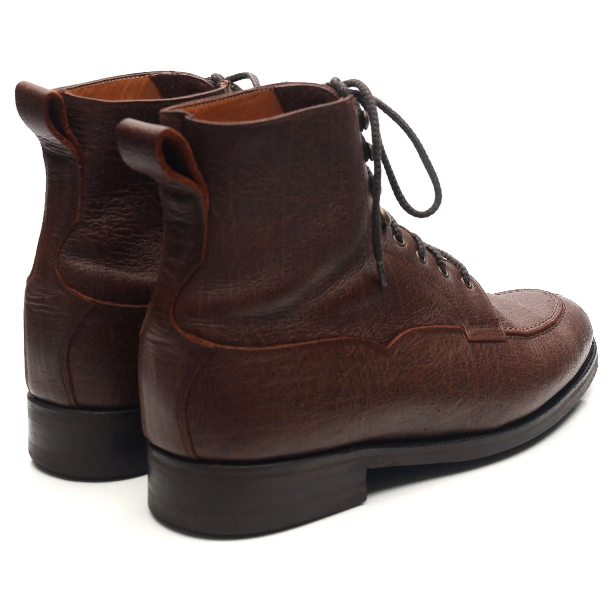 'Bridger' Dark Brown Leather Split Toe Boots UK 8.5