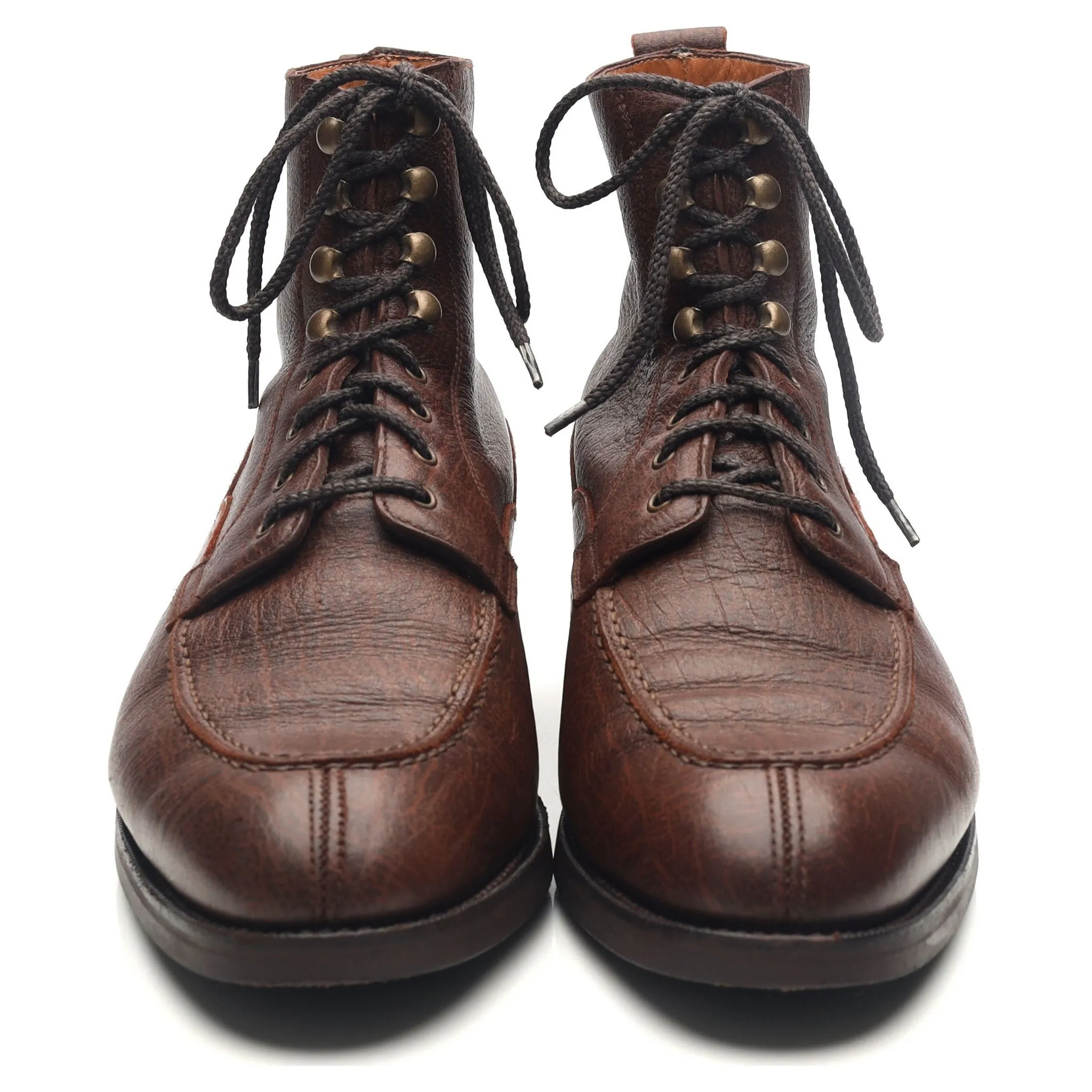 'Bridger' Dark Brown Leather Split Toe Boots UK 8.5