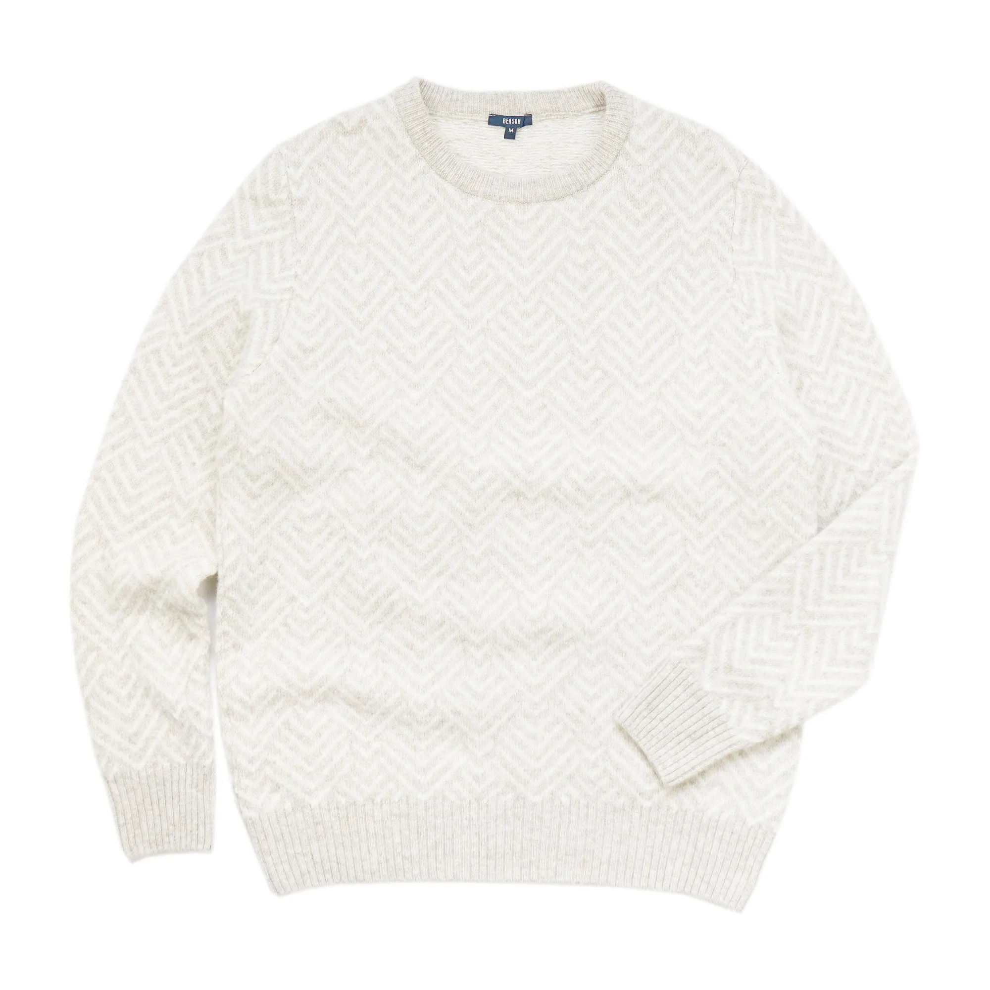 Brisco Beige Herringbone Sweater