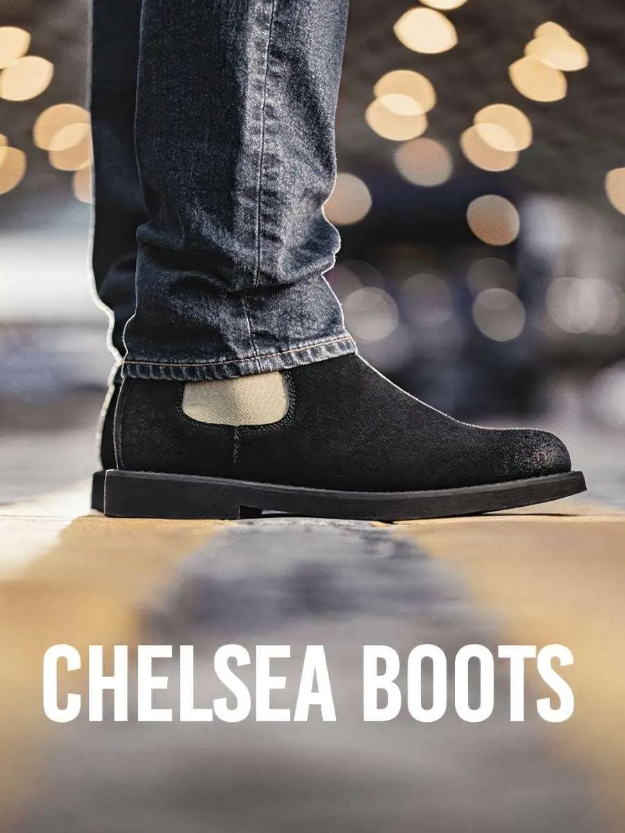 British Retro Grain Upper Chelsea Boots