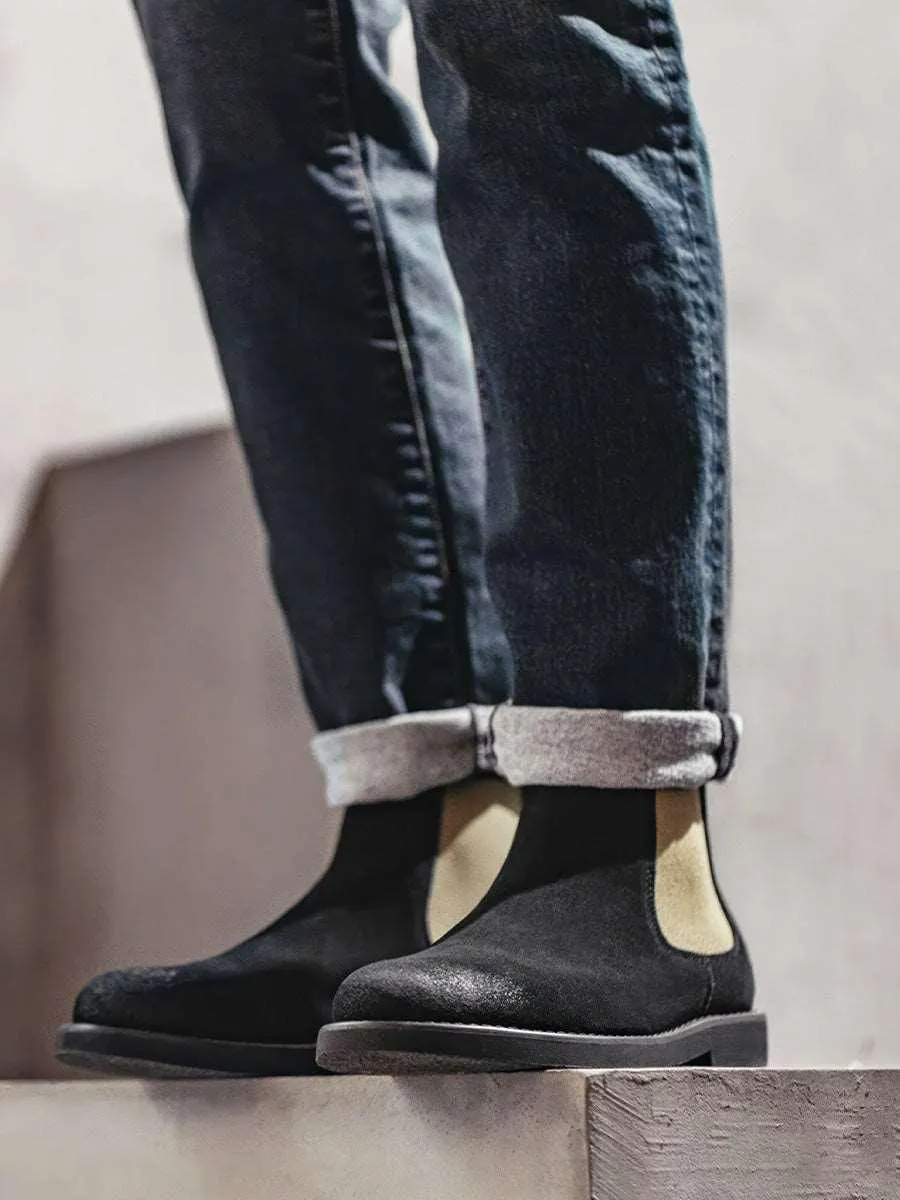 British Retro Grain Upper Chelsea Boots