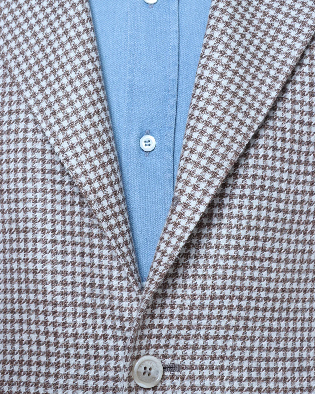 Brown and White Check Deconstructed Sportcoat