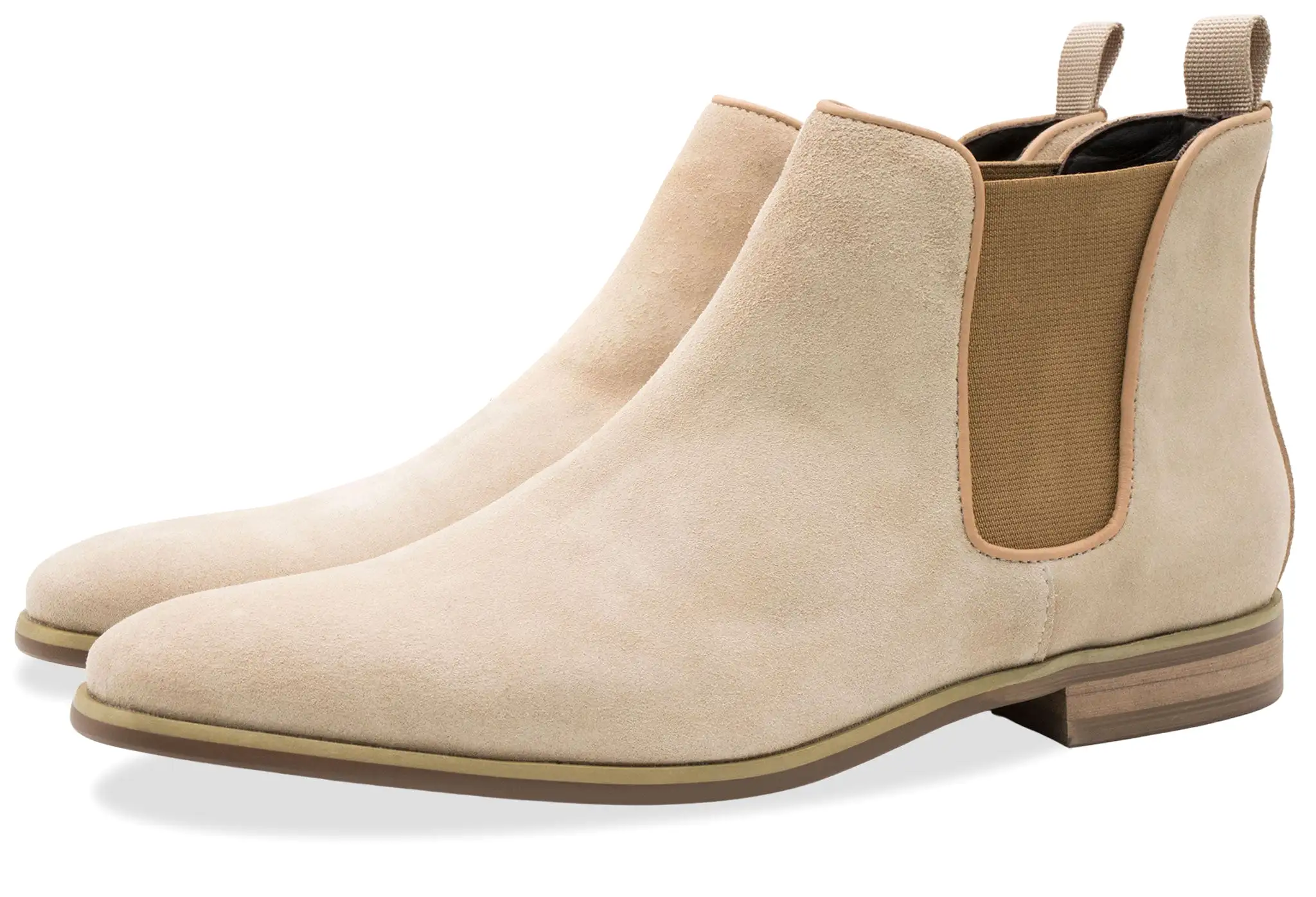 Centenario Beige Suede Chelsea Boots