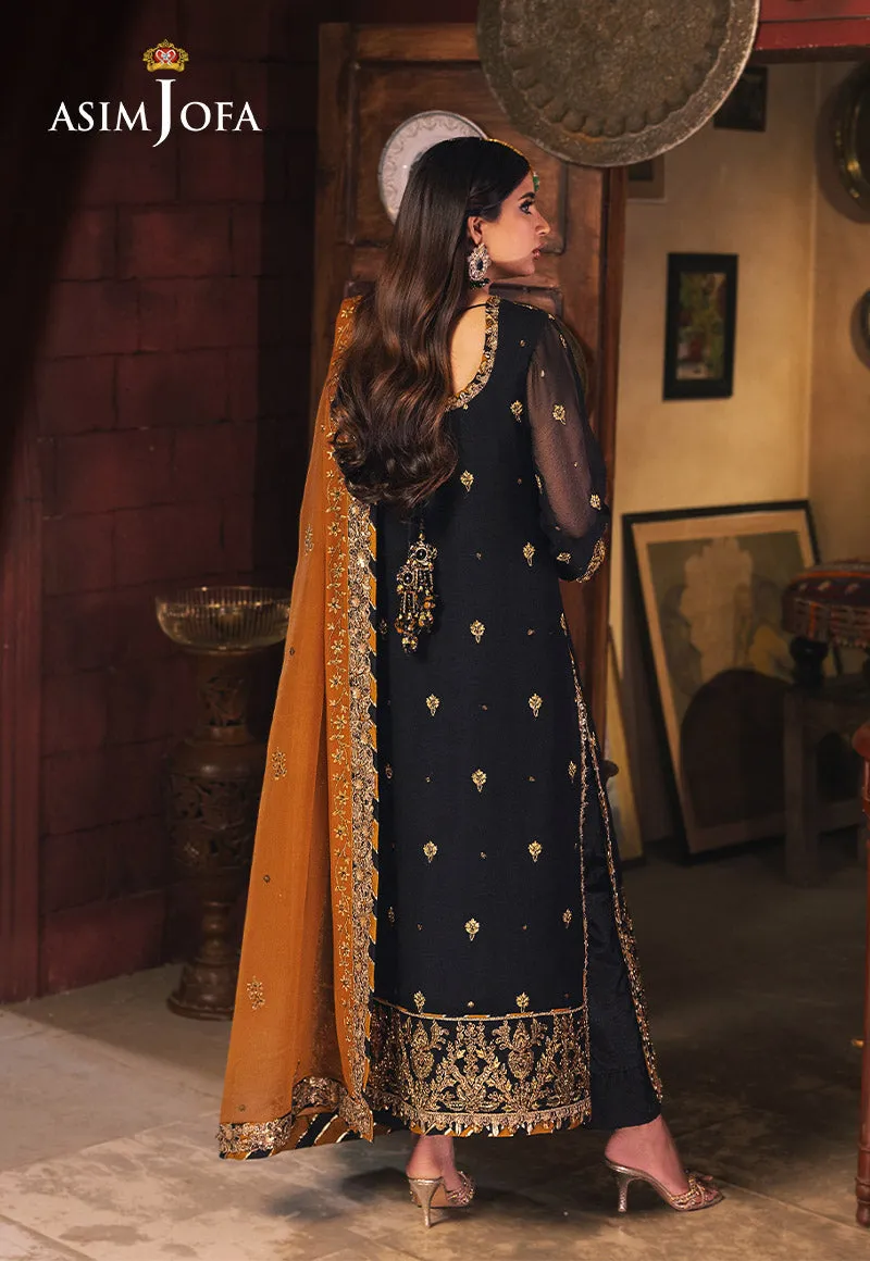 Chamkeeli by Asim Jofa Embroidered Chiffon Unstitched 3Pc Suit AJKK-15