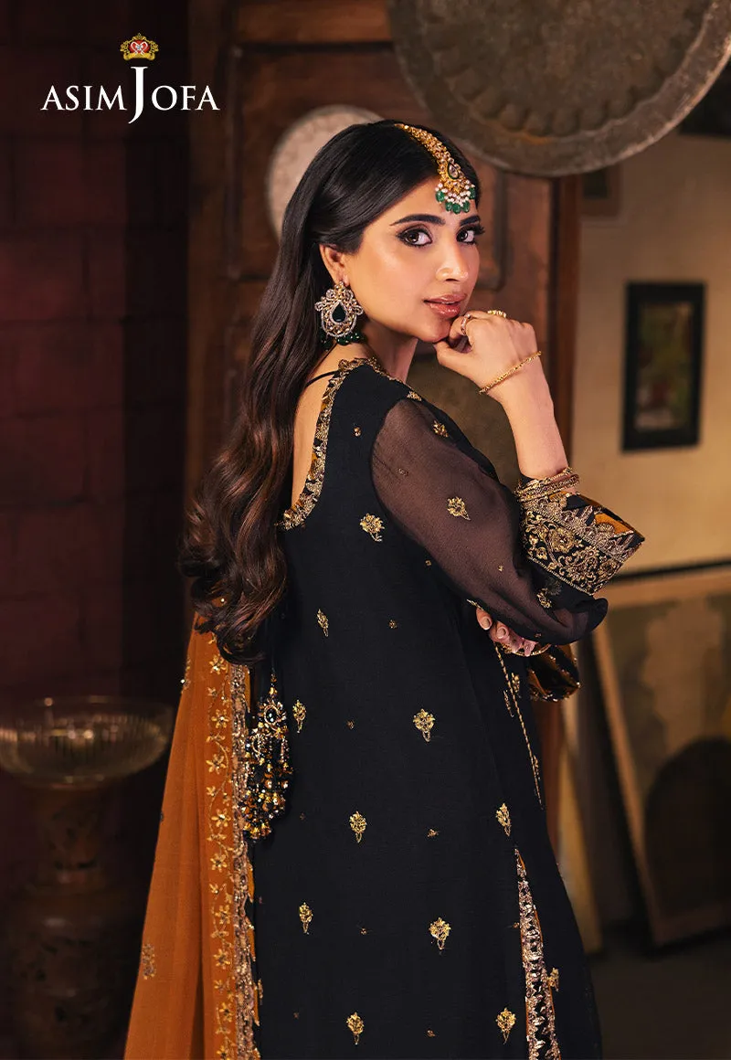 Chamkeeli by Asim Jofa Embroidered Chiffon Unstitched 3Pc Suit AJKK-15