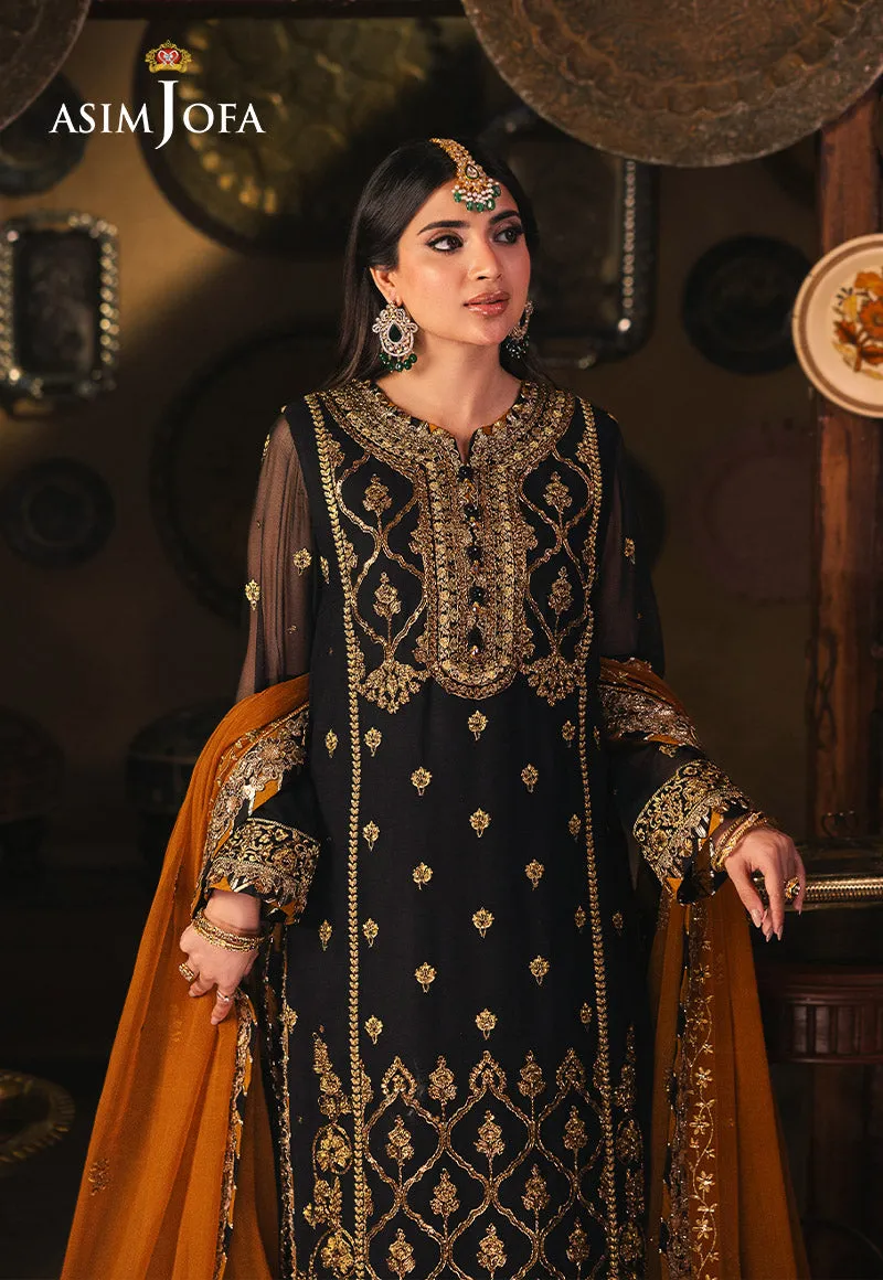 Chamkeeli by Asim Jofa Embroidered Chiffon Unstitched 3Pc Suit AJKK-15