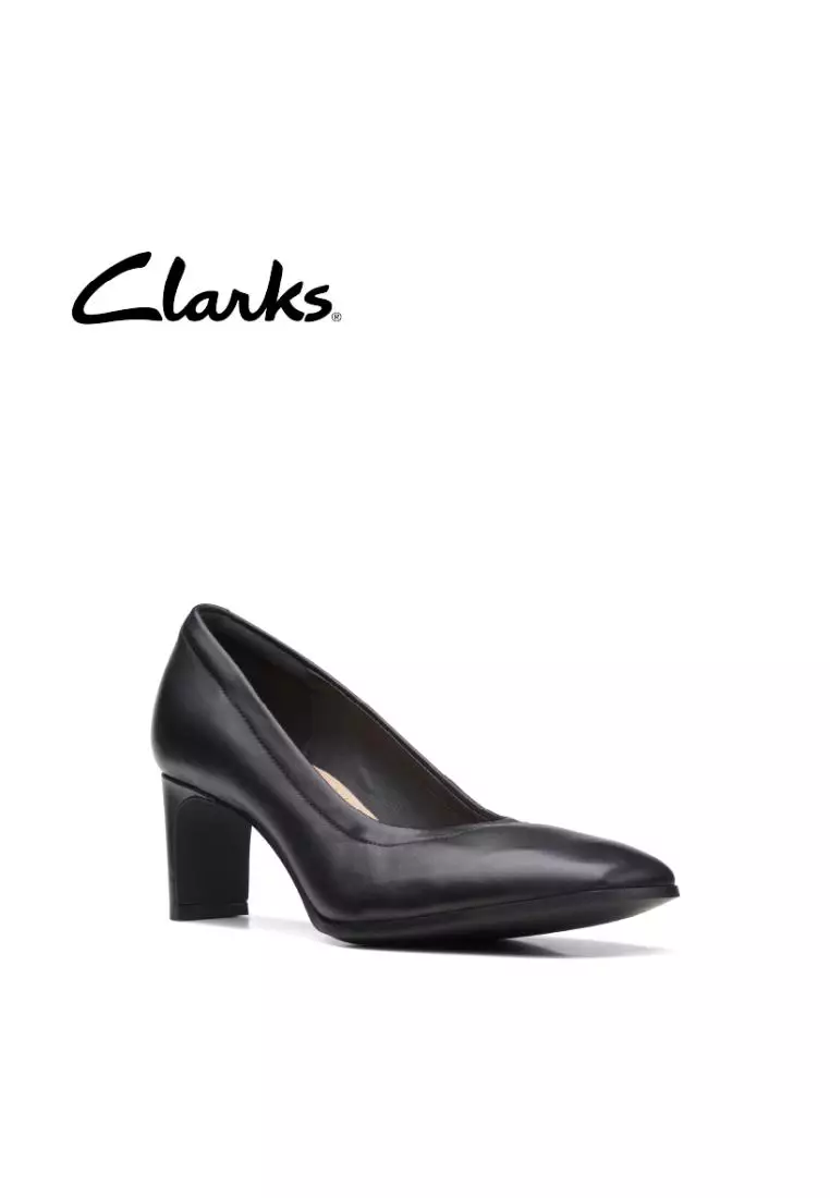 Clarks Clarks Seren55 Soft Black Leather Womens Dress Shoes