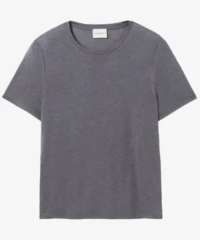 Claudie Pierlot Womens Noir / Gris Round-neck short-sleeved jersey T-shirt