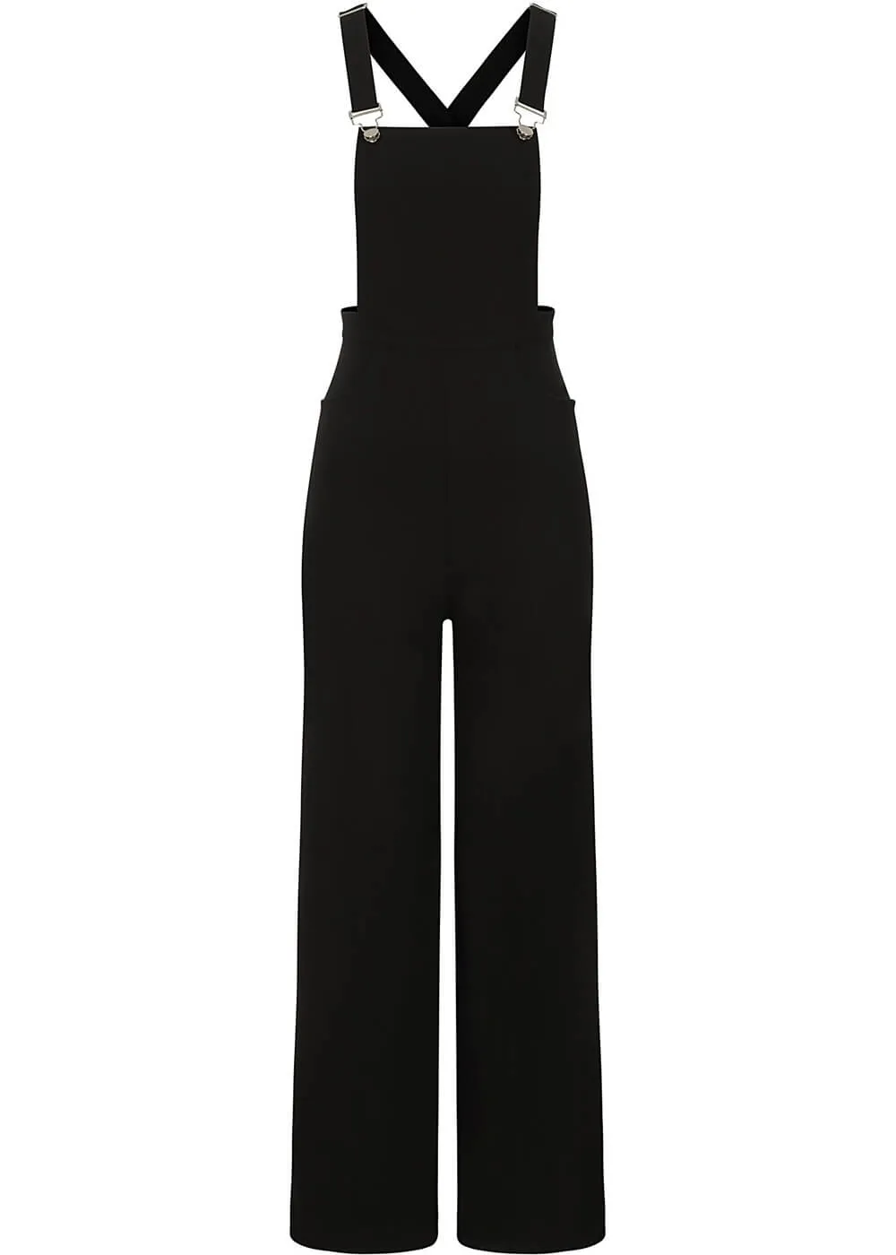 Collectif Kayden 60's Dungarees Dungarees Black