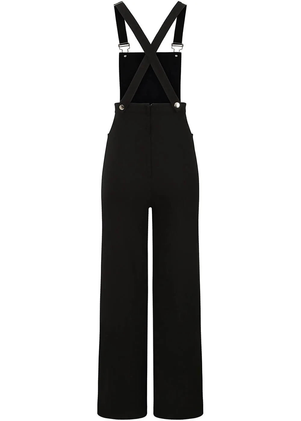 Collectif Kayden 60's Dungarees Dungarees Black