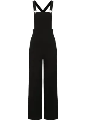 Collectif Kayden 60's Dungarees Dungarees Black