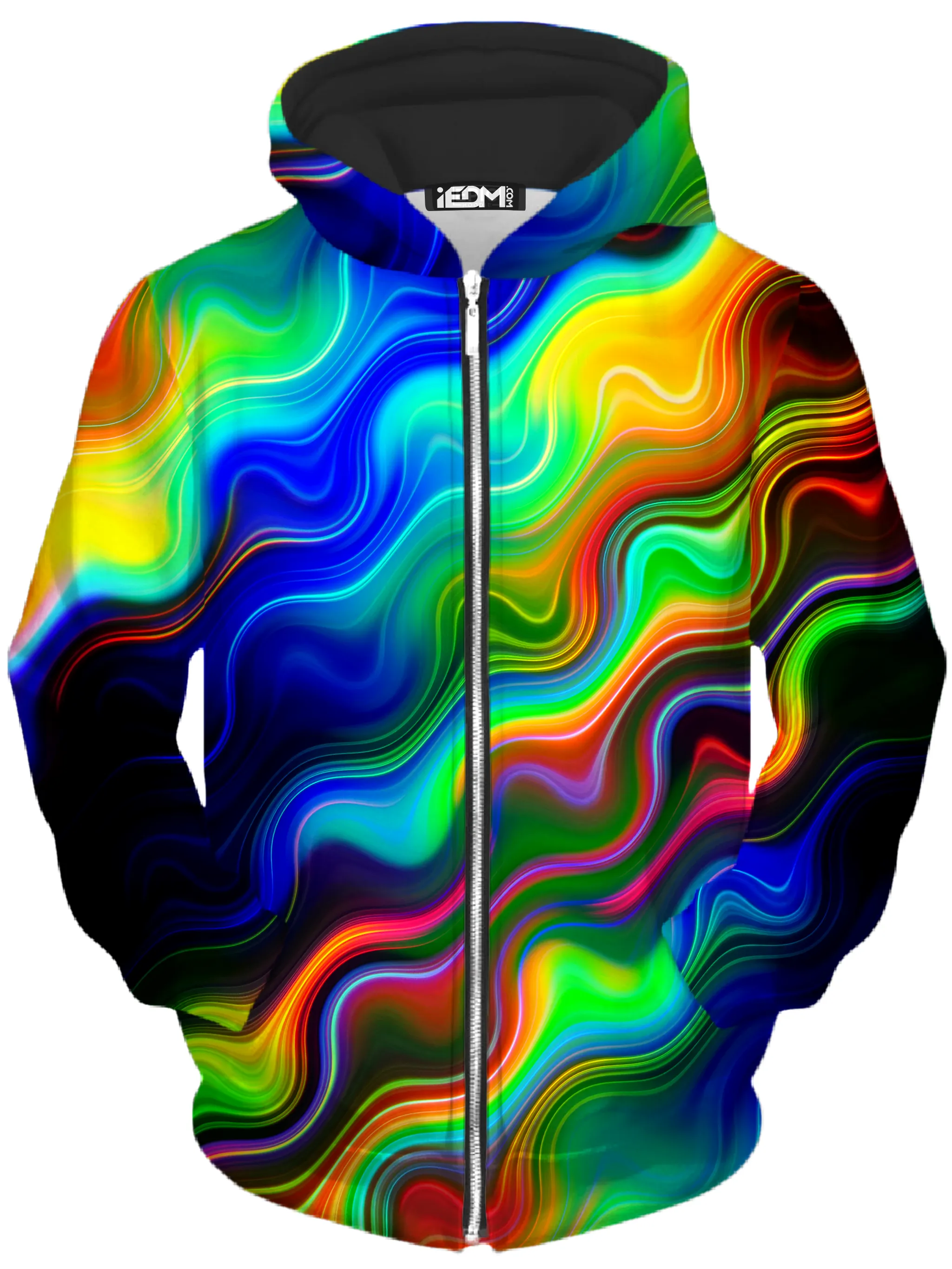 Color Wave Unisex Zip-Up Hoodie