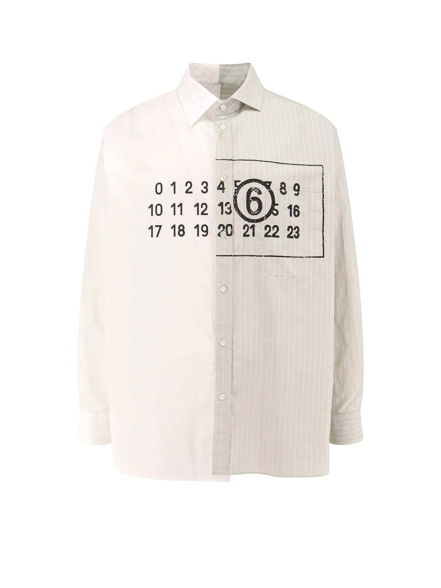 Cotton shirt with frontal logo print