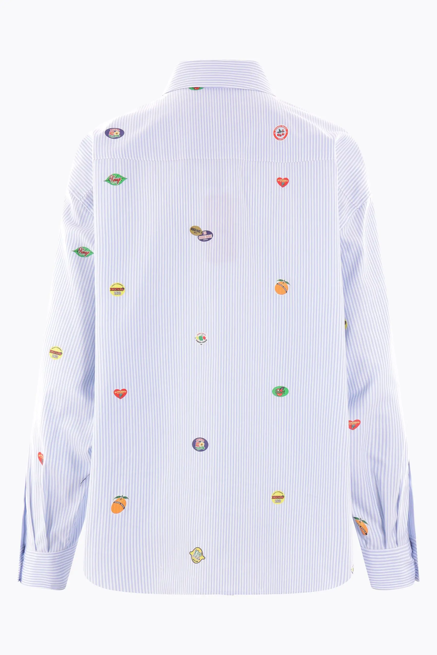 cotton shirt with Fruit Stickers prints