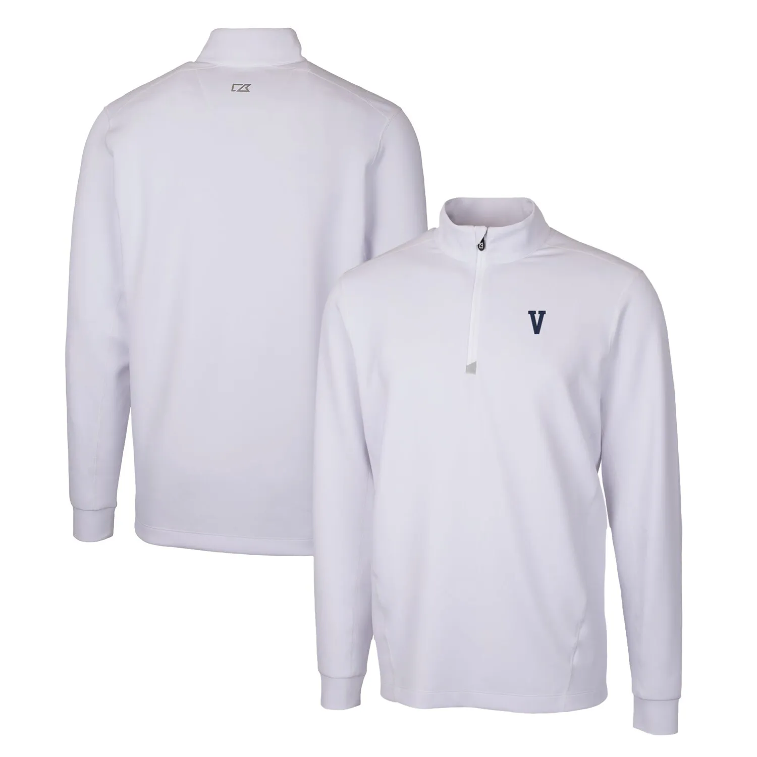 Cutter & Buck Villanova Wildcats White Traverse Stretch Quarter Zip-Pullover Top