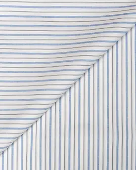 Dante Melange Blue/Gray/White Stripe Cotton Shirt MSC3301