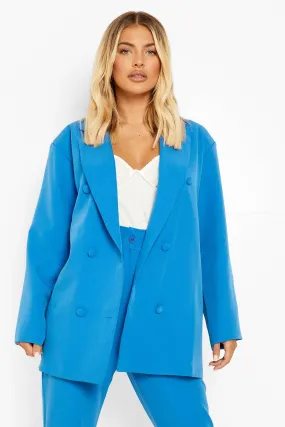 Double Breasted Oversized Color Pop Blazer