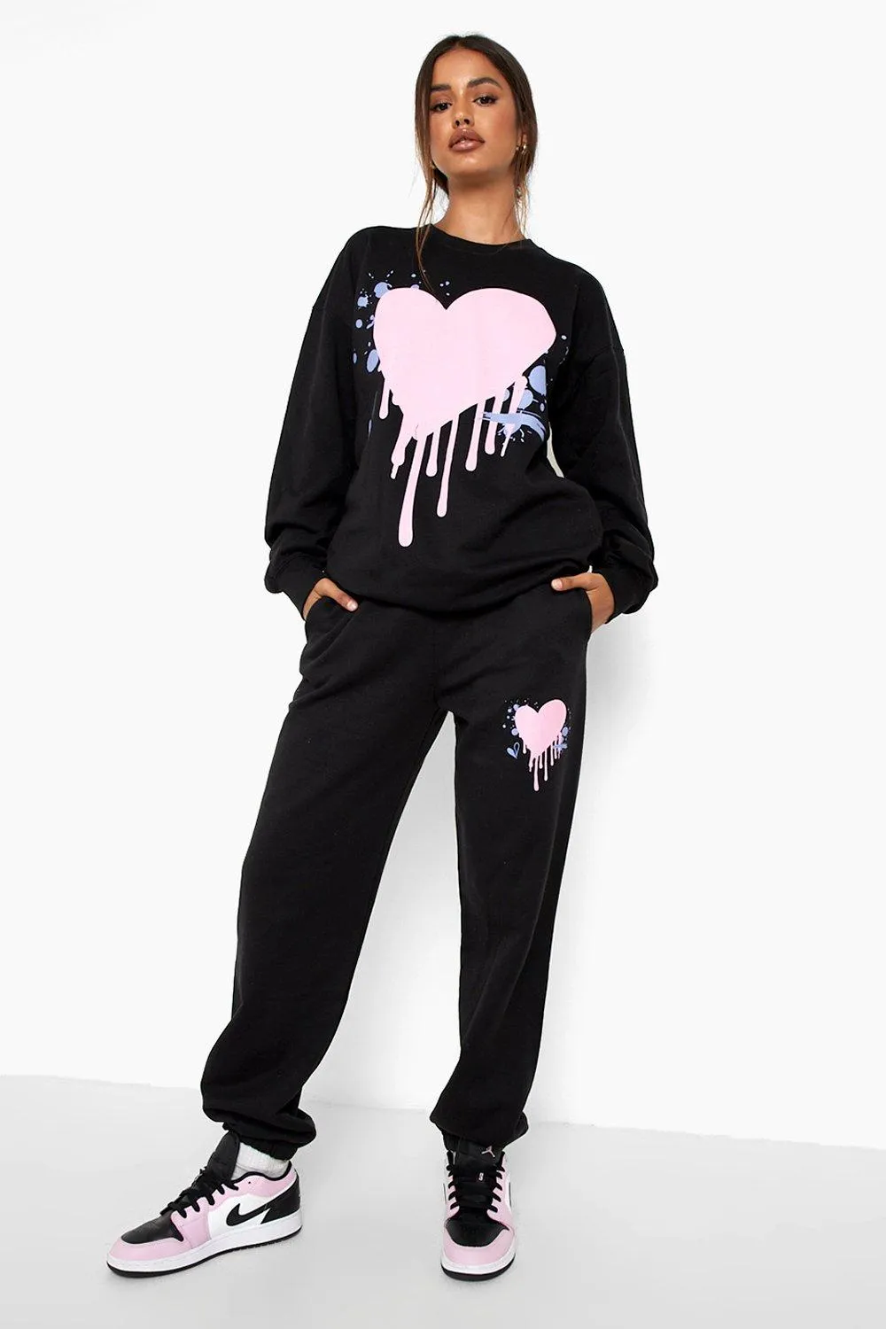 Drip Heart Sweater Tracksuit